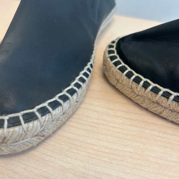 Vince size 6 NWT (no box bottom stickers still affixed)Black leather Espadrilles - Picture 9 of 15